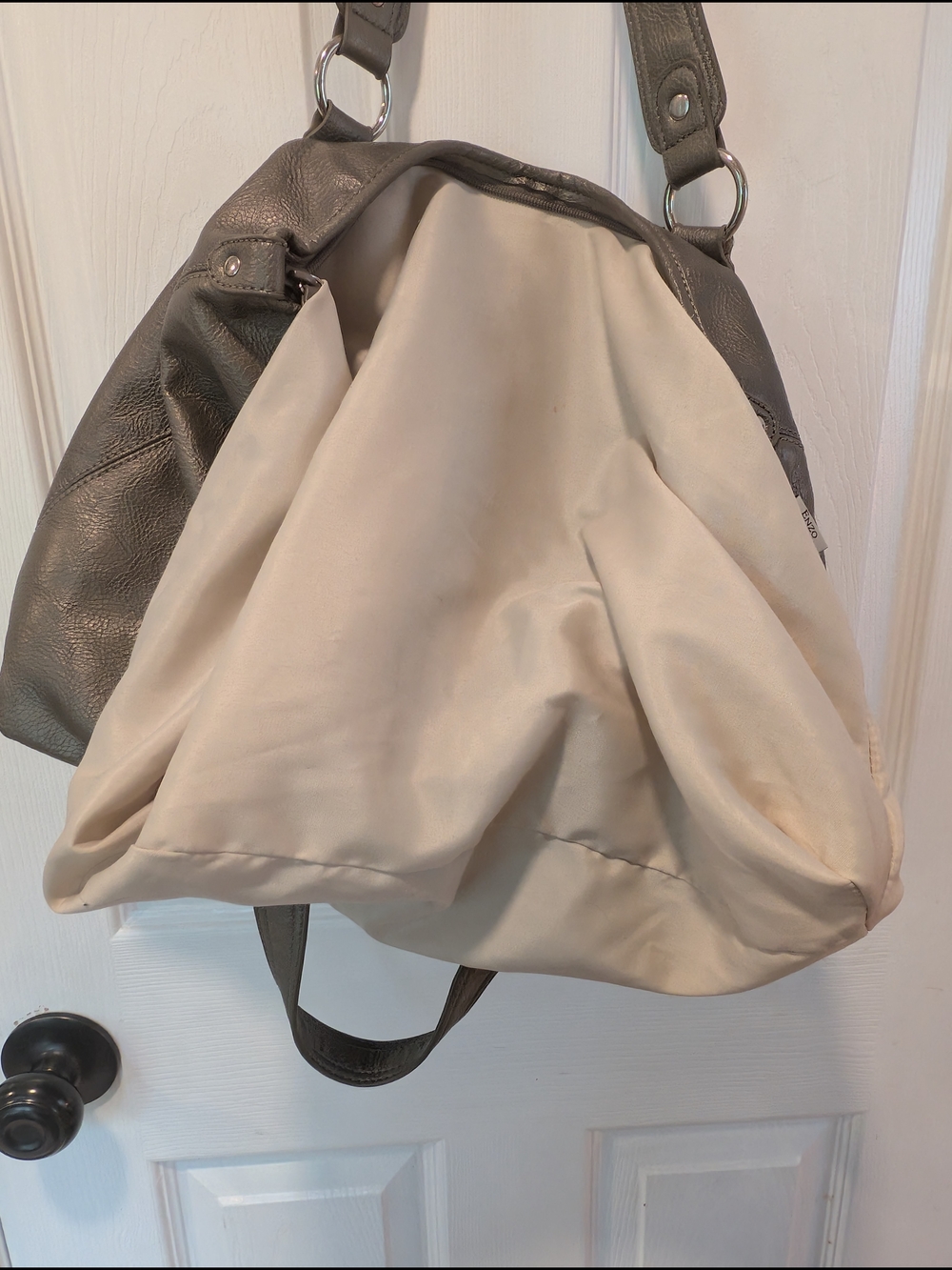 Enzo Angiolini Gun Metal Grey Tote/Hobo Bag - Picture 8 of 13